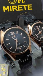 JAM TANGAN COUPLE MIRETE ANALOG RANTAI ORIGINAL TANGGAL AKTIF JARUM BERCAHAYA DESAIN SIMPLE TAPI MEWAH DAN ELEGAN FREE BOX DAN BATRAI CADANGAN BISA COD