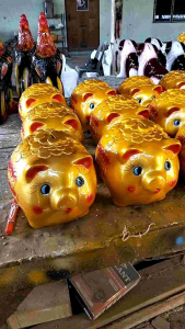 กระปุกออมสินหมูใหญ่ราคาถูก ขนาด สูง21 ซ.ม กว้าง 19ซ.ม ยาว23 ซ.ม