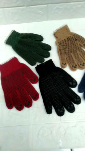 sarung tangan tebal anti slip/sarung tangan rajut bintik karet/sarung tangan proyek