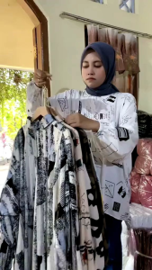 Kemeja Oversize Rayon Motif & Kemeja JUMBO Cantik