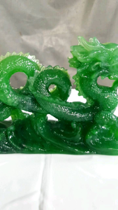 Tượng con Rồng. Long châu quần vũ đồ thờ cúng phong thủy  cao 14cm