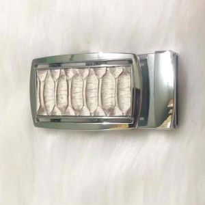 Mặt khóa thắt lưng (đầu dây nịt) da trăn thật khóa tự động dành cho dây 3.3cm