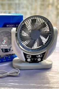 QUẠT SẠC 4 IN 1 607 CÓ ĐÈN LED ĐIỀU CHỈNH ĐƯỢC HƯỚNG QUẠT QUẠT SẠC 606-607