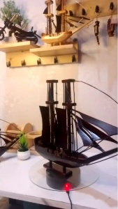 PAJANGAN MINIATUR KAPAL PINISI UK L BESAR SOUVENIR MURAH