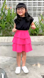 Smilee Ceryl Abu - Rok Anak Ceryl Smilee Warna Abu Size 1-5 Tahun