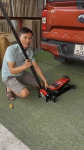 Kích bàn ngang 3.5 tấn 2 piston trọng lượng 32kg kích lên siêu nhanh