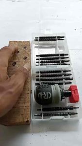 Obeng Set 13in1 CRV Mini Multifungsi Putar Bolak Balik Diameter 1.5 Inch Pegangan Karet Fleksibel 11cm