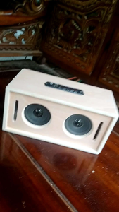 Box speaker doubel 3in4in+lubang MP3 bahan 9mm pilihan* hanya box saja