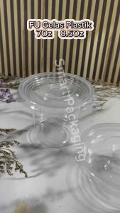 [ISI 50 PCS] FU Gelas Plastik 7 Oz 85 Oz / Plastic Cup Ice Cream / Cup Pudding / Cup Sekali Pakai
