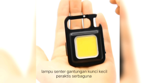 (COD)-senter mini gantungan kunci lampu senter LED COB light USB charger