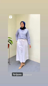 kulot jeans lebar jumbo - kulot jeans xxl - kulot polos jumbo -  Celana Kulot Lebar jumbo fit XXl Bigsize