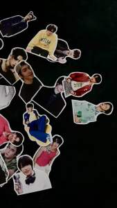 สติ้กเกอร์ไดคัทวงBusV.4 1เซ็ทมี62ชิ้นใช้ตกแต่งอุปกรณ์ของใช้เพิ่มความน่ารักน่าใช้