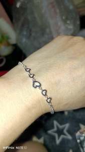 silver Italy 925 womens simple heart (Gb100) bracelet