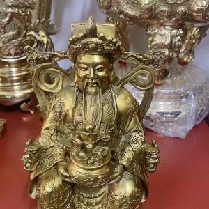 Tượng thần tài bằng đồng cao 23cm