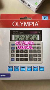 OLYMPIA DZ-868L II Electronic Desktop Calculator with 12 Digits Big Display 4 Memory Keys & 2Power