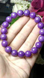 High Grade America Phosphosiderite Bracelet 10mm+ 精品美国国石 紫云母手串 10mm +