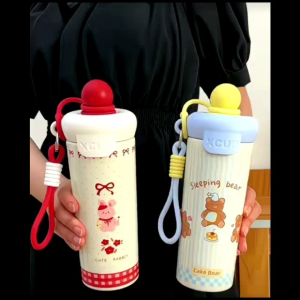 Powerpuff Girls Stainless Steel With Straw Tumbler Water Bottles 600 ml Large Capacity Portable Travel Mug Cawan Thermos Botol Air 保温杯