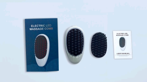 Electric LED Massage Comb Round Brush / Flat Brush / LED Care / Vibration / Massage 电动LED按摩梳 圆刷