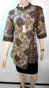 Blouse Batik Wanita Motif Uli Daun Sogan Arta Batik KODE 31