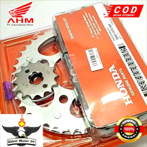 GEAR SET + RANTAI MEGAPRO MONOSHOKVERZA CB 150R LAMA CB 150R LAMA KODE PART 0640-KYE-900 Kualitas ORIGINAL