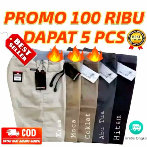 Celana Chinos Pendek Pria: 5pcs Celana Chino Rp100.000