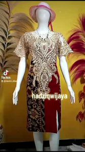 DRESS TENUN MIK BROKAT KUNING