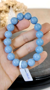 Natural High Grade Peru Angelite (Anhydrite) Crystal Beads Bracelet AGL02
