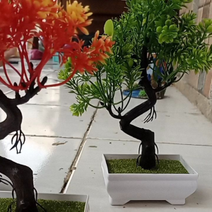 ornamen pot bonsai tanaman bunga pajangan dekorasi rumah