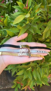 gelang nama titanium anti karat remaja dewasa gelang jam titanium gelang gesper titanium aksesoris fashion