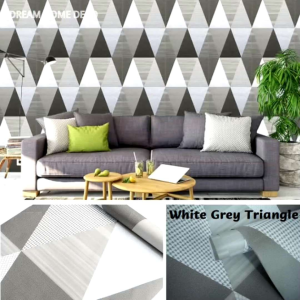 45cm x 10meters Self-Adhesive Triangle Wallpaper Wall Stickers
