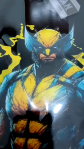 Kaos Wolverine HER-187 Baju Superhero Xmen Warna Hitam Cotton Combed 24s