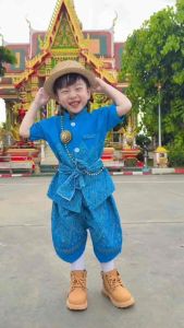 📍รุ่นใหม่📍ชุดไทยประยุกต์เด็ก💕⚡️(แถมผ้าคาดเอว)⚡️