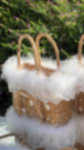 กระเป๋าผักตบชวา ทรงสี่เหลี่ยม ขนาด 8นิ้ว (เลือกของตกแต่งได้)