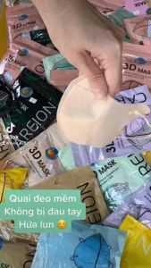 [TÚI 10c][HÌNH THẬT TỰ CHỤP][MỎNG-NHẸ-THOÁNG]Khẩu trang 3D- KHÔNG XÙ-QUAI ĐEO ÊM_KHÔNG ĐAU TAI.