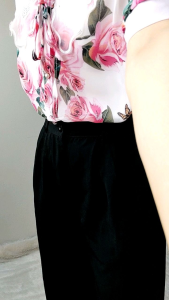 2276 Patricia Lace Collar Shirt blus bunga import