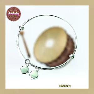 🌈AAbaby Galleries AAB201a Original Baby Silver Bangle Anklet Drum Bells Baby Bangle Kids Gift Gelang Tangan Kaki Kanak