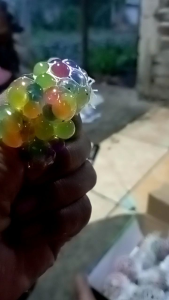 3 Pcs Squishy Anggur Mesh Ball Splat Anti Stress Mesh Squishy Ball Glitter