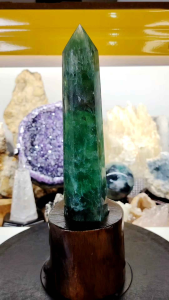Natural High Grade Green Fluorite Crystal Point Ornament FFP12 #CrystalPoint #Naturalcrystal #homedecor