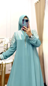 ARABELLA DRESS CERUTY BORDIR SET HIJAB