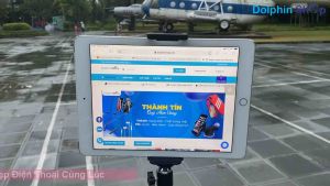 Giá Đỡ iPad 2in1 Kẹp Điện Thoại Cùng Lúc Gắn Chân Máy Ảnh Tripod