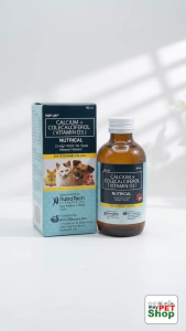 Nutrical Calcium + Vitamin D3 Syrup 60ml / 120ml for Dogs Cats Rabbits Guinea Pigs & Hamsters – Veterinary Bone & Coat Health Supplement