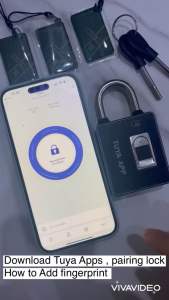 [NEW] TUYA Smart Padlock Waterproof Fingerprint Unlocking Password Key 13.56khz RFID Card Door Lock