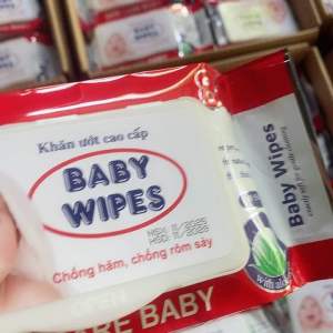 Giá sỉ (COMBO 10 GÓI ) khăn ướt baby wipes 80g mùi thơm dịu nhẹ an toàn cho bé