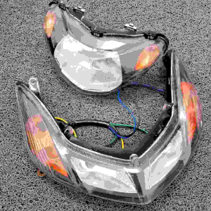Reflektor Lampu Depan Yamaha Mio Smile Set Reflektor Lampu Sen Sein Mio Smile Costum Oren Berkualitas