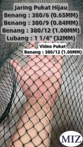 Cut : 1 1/4"(32MM) 380/6 380/9 380/12 Pukat Baru PE Poly Net Pukat Laut Pukat Nelayan Pukat Bubu Pukat Pagar Kebun Ayam