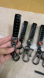 Gantungan Kunci Logo Mobil Premium Kulit Leather Key Chain Motor .