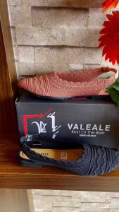 VALEALE Sepatu Sandal Flat Tali Rajut Import Renda Bergelombang SANIA Motif Acak Flatshoes Wanita Terbaru