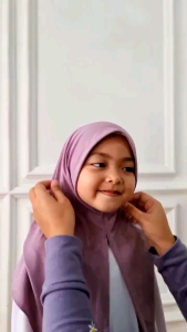 Krudung Anak Hijab Jersey: Jilbab Anak Perempuan Tanggung Usia 5-10 Tahun Segitiga Instan