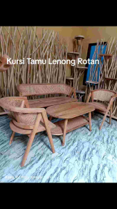 Set Kursi Tamu Lenong Rotan Murah Terbaru