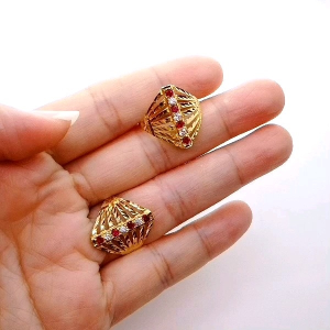 Cincin 7 Layer Design Indian Saiz 15.5 18.5 Emas 916 Yon Hing